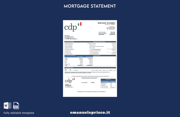 stile verificato Dichiarazione mutuo Italia Cassa Depositi e Prestiti Modello Wo